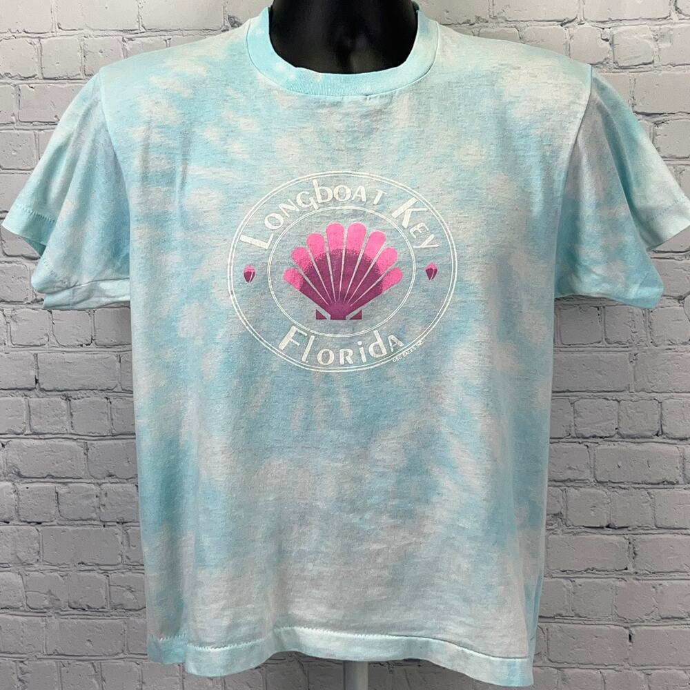 Vintage Longboat Key Florida Shell Tourist T Shirt Single Stitch Graphic Tee S